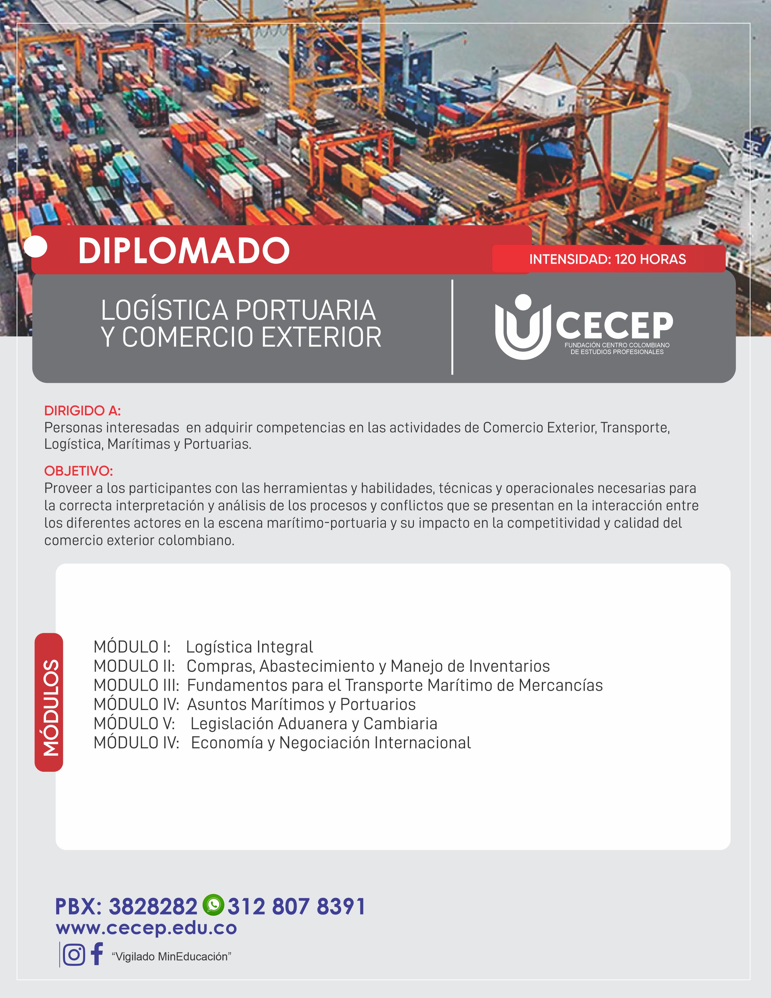 Diplomado en logística portuaria y comercio exterior